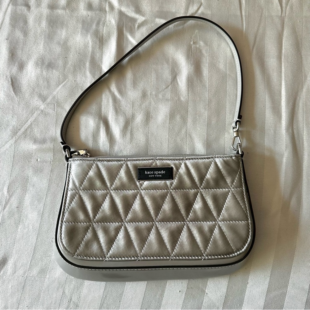 Kate Spade Sam Icon Quilted Satin Mini Pouchette